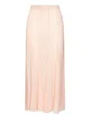 Chloé Women Nude Silk Muslin Fluid Maxi Skirt In Pink
