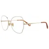 Chloé Women's Ch0098o 56mm Optical Frames In Gold