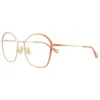 Chloé Round-frame Metal Optical Frames In Brown