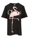 Chloé Women Black Crewneck T-shirt With Maxi Logo Print On The Front In Cotton Woman In Black