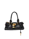 Chloé Dark Brown Leather Paddington Shoulder Bag In Black