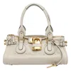 Chloé Paddington Embellished Textured-leather Tote In Pink