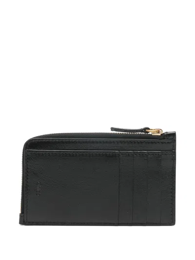 Chloé Women Paddington Leather Card Case In Black
