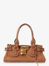 Chloé Chloe Paddington Medium Grained Leather Shoulder Bag In Brown