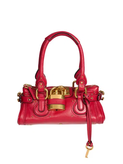 Chloé Women's Paddington Leather Top Handle Bag In Red