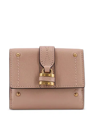 Chloé Women Earthy Pink Paddington Mini Tri-fold Wallet In Multi