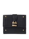 Chloé Paddington Embellished Textured-leather Cardholder In Black