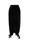 Chloé Chloe Women Pantaloni Fluidi A Pieghe In Charmeuse Di Seta In Black