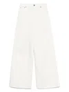 Chloé High-waisted Wide-leg Pants With Five-pocket Styling In White