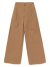 Chloé High-waisted Wide-leg Pants With Tailored Detailing In Brown