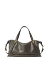 Chloé Chloe Women Borsa Paraty 24 In Pelle Lucida In Grey