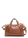 Chloé Small Paraty 24 Bag In Shiny Leather In Brown