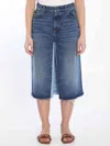 Chloé Chloe Women Patchwork Denim Bermuda Shorts In Blue