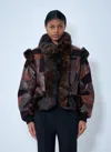 Chloé Shearling-trimmed Leather Bomber Jacket In Brown