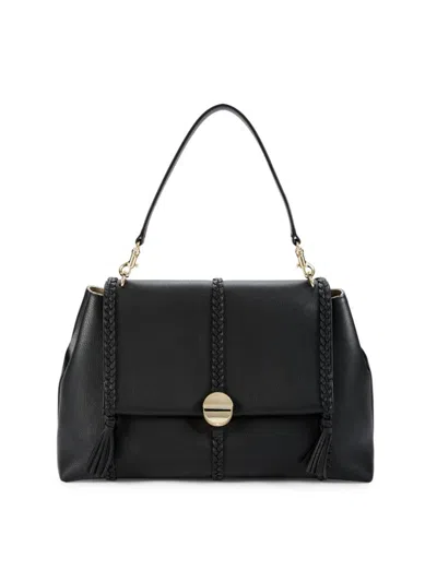 Chloé Women's Penelope Braided Leather Top Handle Bag In Black