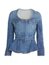 Chloé Woman Denim Outerwear Blue Size 6 Cotton In Blue