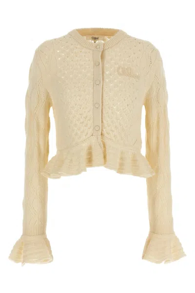 CHLOÉ CHLOÉ WOMEN POINTELLE CARDIGAN