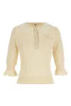 Chloé Chloe' Women Cotton, Alpaca And Silk Top In White