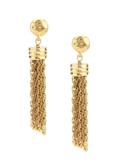 Chloé Women's Pompoms Goldtone Chain Post Earrings