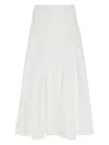 Chloé Chloe White Poplin Skirt