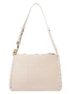 Chloé Leather Shoulder Bag With Front And Back Pockets