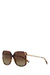 Chloé Aly Square-frame Tortoiseshell Acetate And Gold-tone Sunglasses In Multicolor
