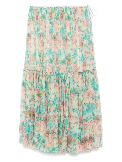 CHLOÉ WOMEN'S PRINTED SILK SKIRT