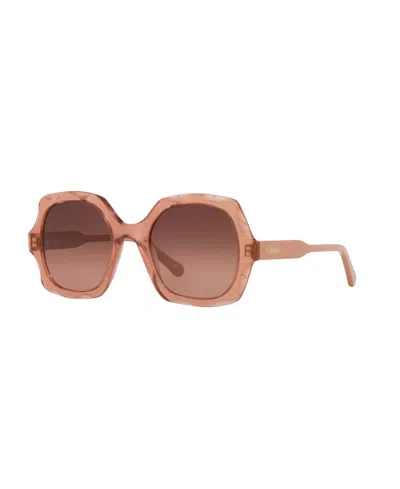 Chloé Women's Rectangle Sunglasses, Ch0226s 6n000524 In Brown