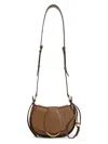 Chloé Ride Leather Shoulder Bag In Nude & Neutrals
