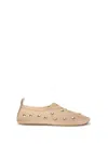 Chloé Rita Blushy Beige Ballet Flats In Transparent Mesh Women In Brown