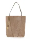 Chloé Large Spin Chain-embellished Tote Bag In Gray