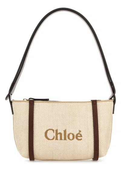 Chloé Chloe Women Sand Canvas Carry Shoulder Bag