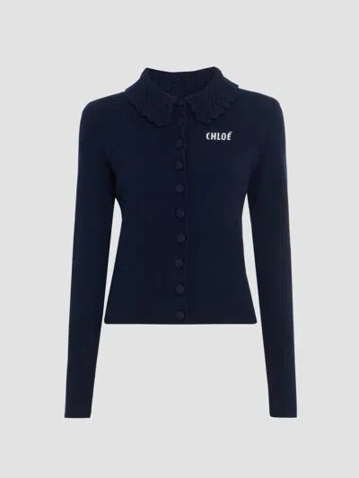 Chloé Women's Scalloped-collar Wool Sweater