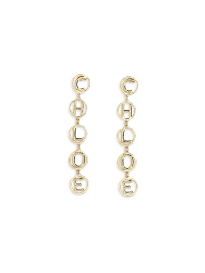 Chloé Women Script Drop Earrings In Neutral