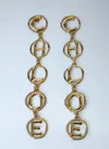 Chloé Women Script Earrings In Gold