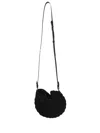 Chloé Circular Shell Woven Shoulder Bag In Black