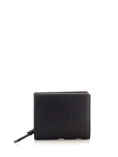 Chloé Chloe' Women "sense" Compact Wallet In Black
