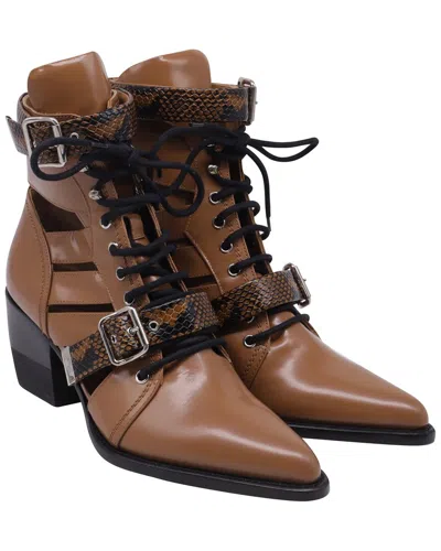 Chloé Women's Sheep Leather Rylee Medium Boot (authentic Pre-loved) In Brown