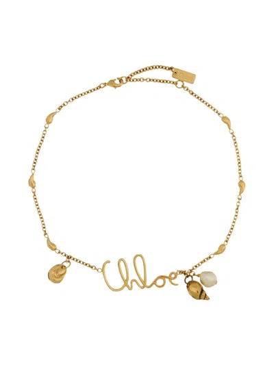 Chloé Chloe' Women "shell" Necklace In Gold