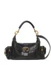 Chloé Camera Bag Medium In Natural Shiny Calfskin In Black