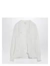 Chloé White Shirt With Embroidered Bow Tie In White