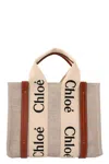 Chloé Shopping Woody Small In Brown