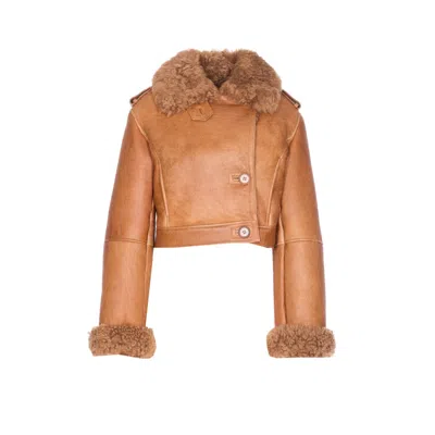 CHLOÉ CHLOE' WOMEN SHORT LEATHER BOXY JACKET