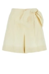 Chloé Chloe Ivory Linen Shorts In White