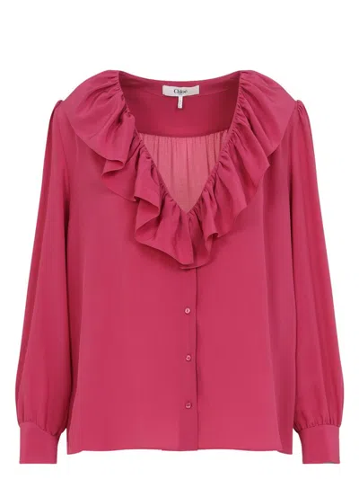 CHLOÉ WOMEN'S SILK BLOUSE TOP
