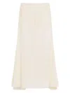 Chloé Chloe Women Silk Georgette Long Skirt In Nude & Neutrals