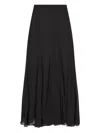 Chloé Maxi Skirt With Sheer Overlay And Flowy Design In Multi