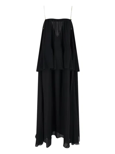 Chloé Women's Silk Slip Dress With Acetate-silk Lining In Black