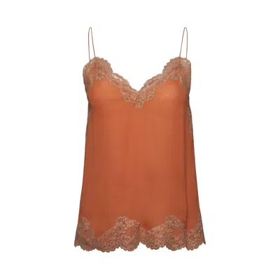Chloé Women's Silk Top In Brown