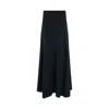 Chloé Flared Maxi Dress Multicolor Size M 100% Wool In Black